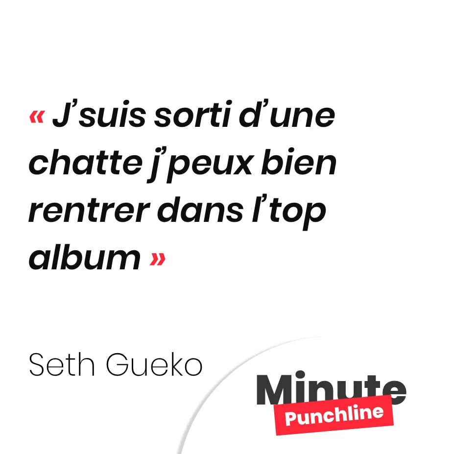 J’suis sorti d’une chatte j’peux bien rentrer dans l’top album