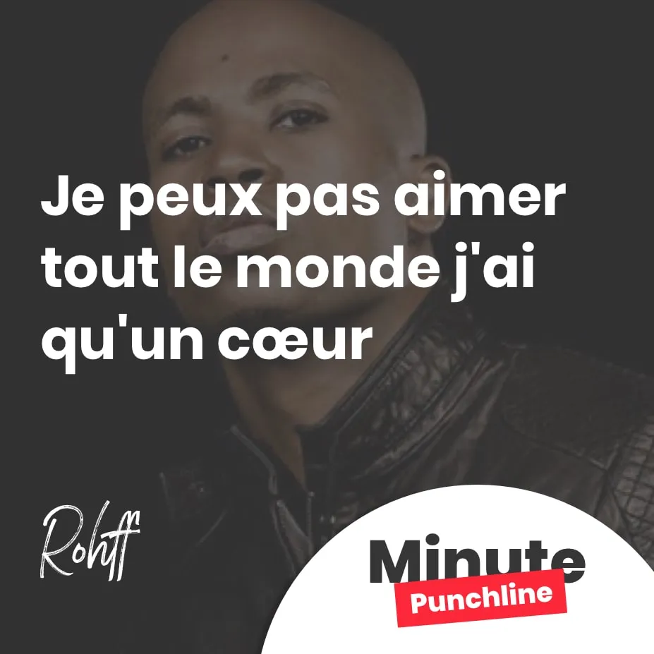 Je peux pas aimer tout le monde j'ai qu'un cœur