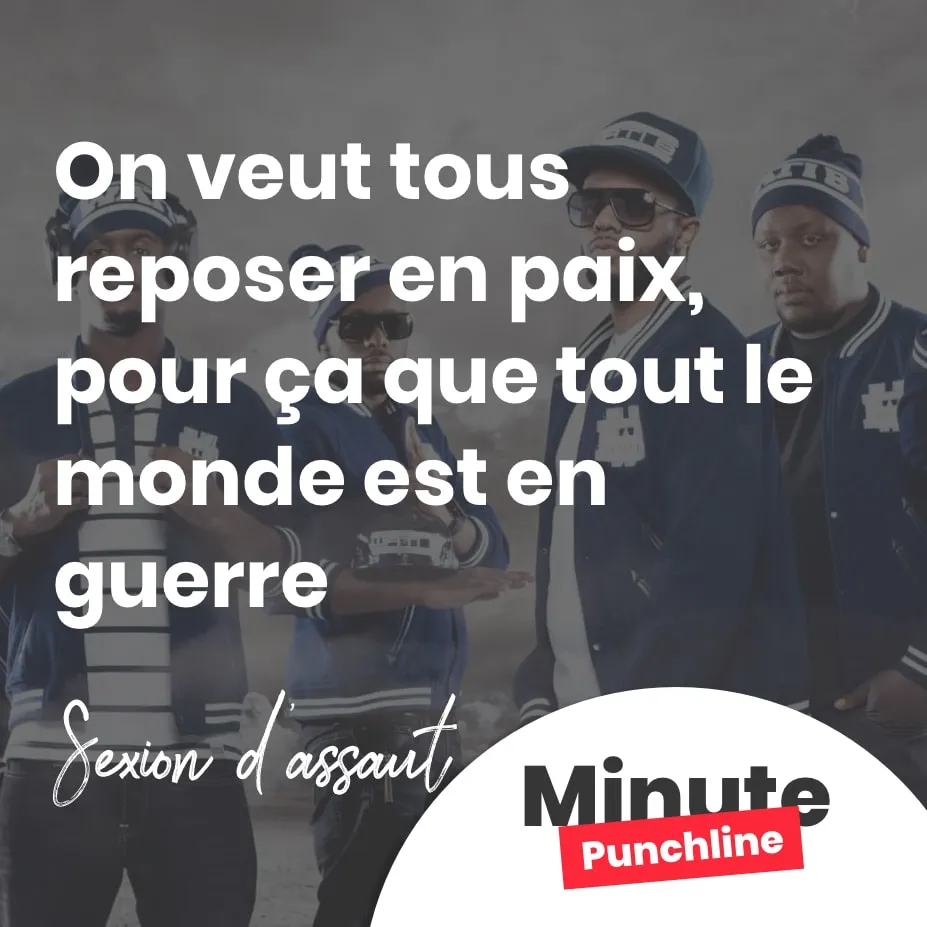 On veut tous reposer en paix, pour ça que tout le monde est en guerre