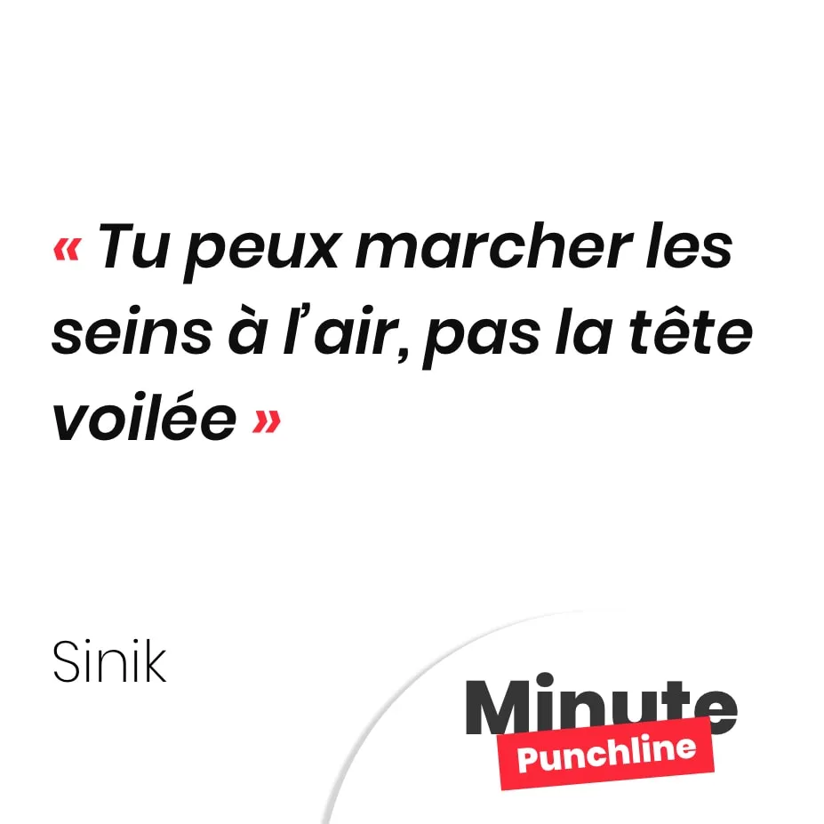 Tu peux marcher les seins à l’air, pas la tête voilée