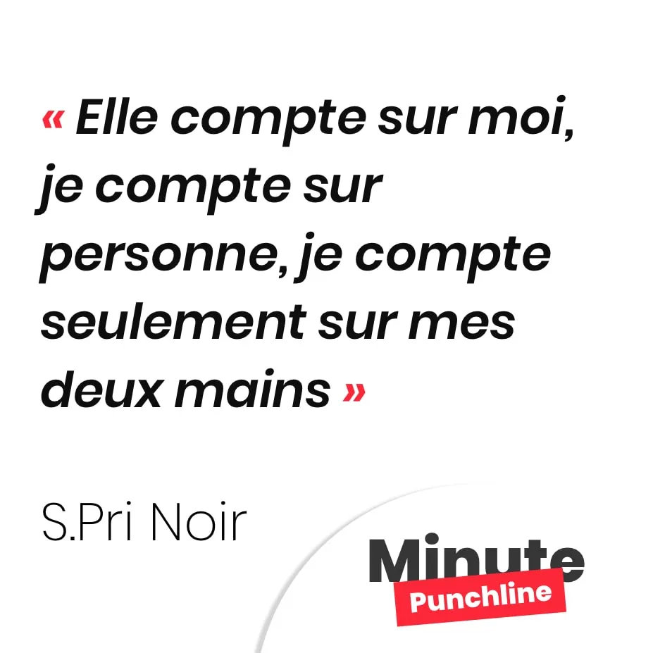 Elle compte sur moi, je compte sur personne Je compte seulement sur mes deux mains