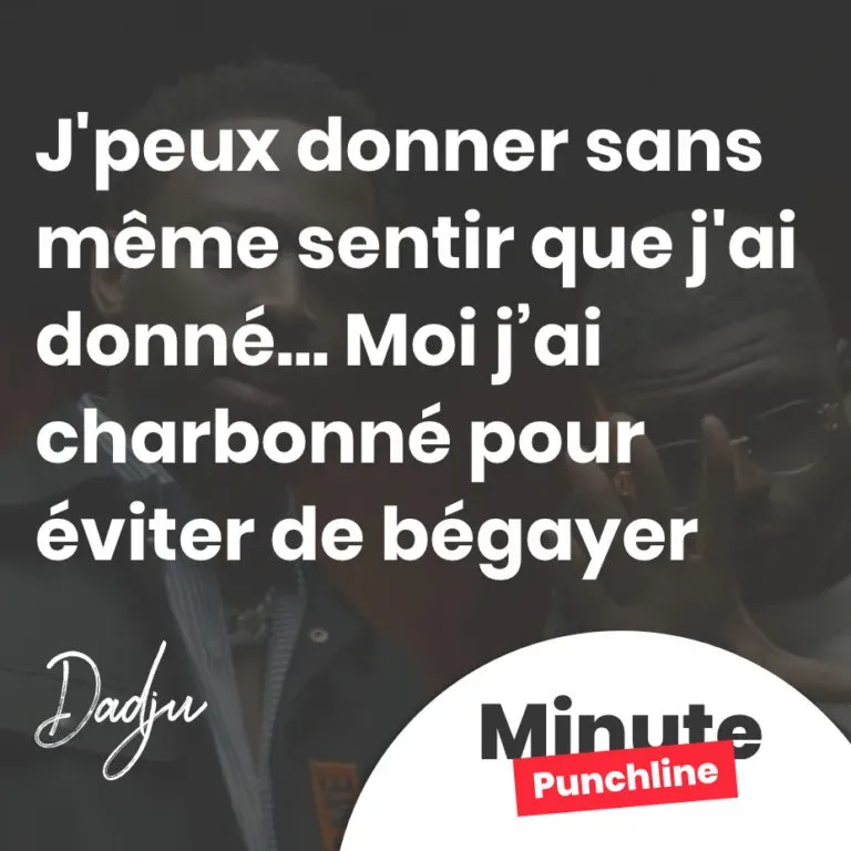 J'peux donner sans même sentir que j'ai donné… Moi j’ai charbonné pour éviter de bégayer