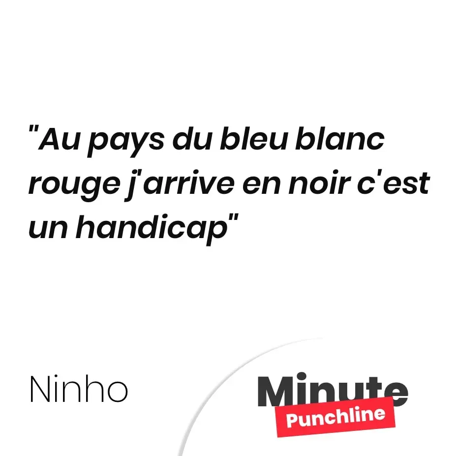 Au pays du bleu blanc rouge j’arrive en noir c’est un handicap