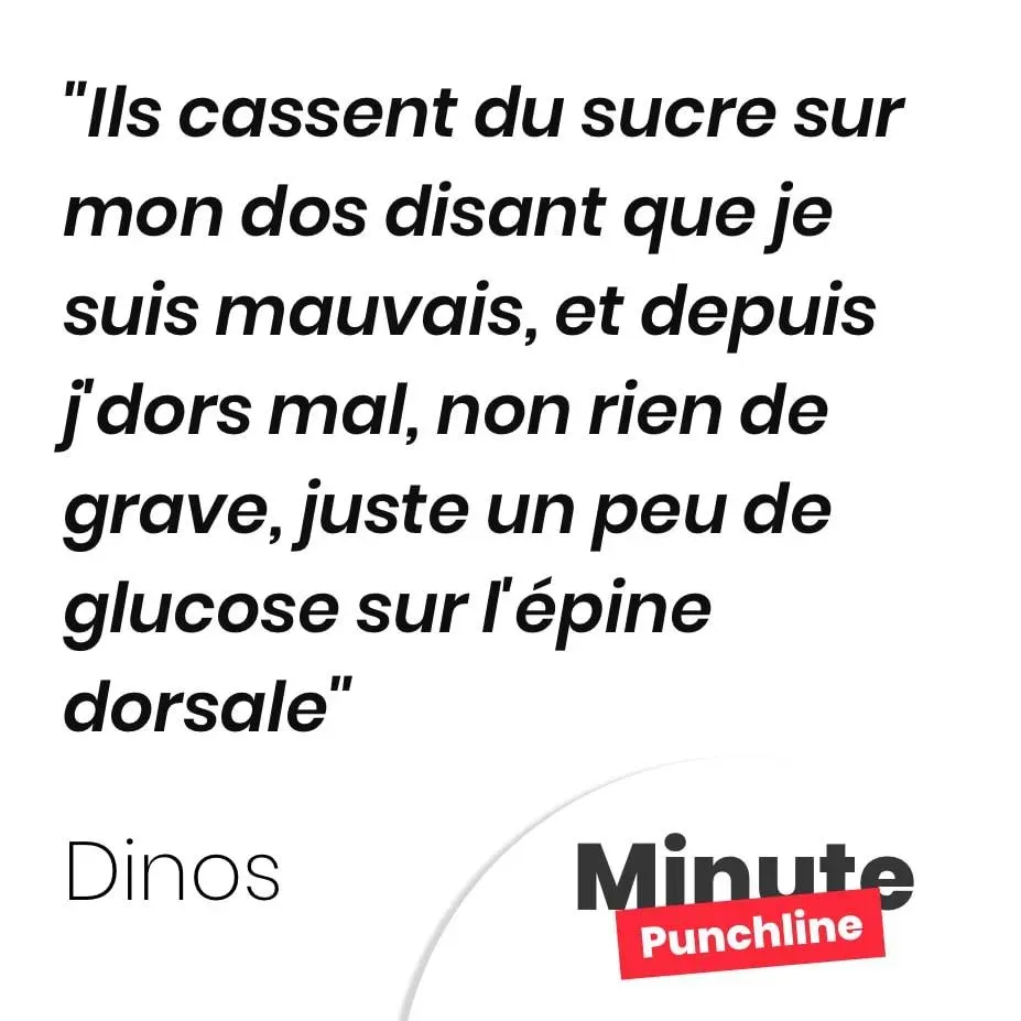 Ils cassent du sucre sur mon dos disant que je suis mauvais, et depuis j’dors mal, non rien de grave, juste un peu de glucose sur l’épine dorsale