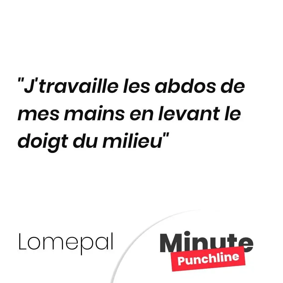 J’travaille les abdos de mes mains en levant le doigt du milieu