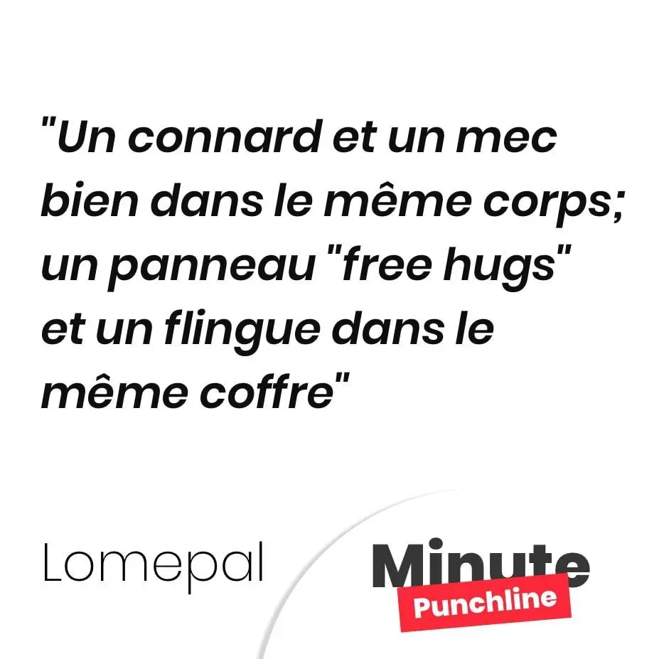 Un connard et un mec bien dans le même corps; un panneau « free hugs » et un flingue dans le même coffre
