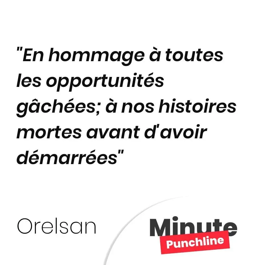 En hommage à toutes les opportunités gâchées; à nos histoires mortes avant d’avoir démarrées