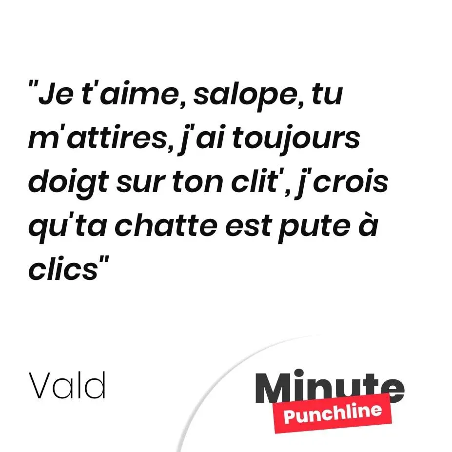 Je t’aime, salope, tu m’attires, j’ai toujours doigt sur ton clit’, j’crois qu’ta chatte est pute à clics