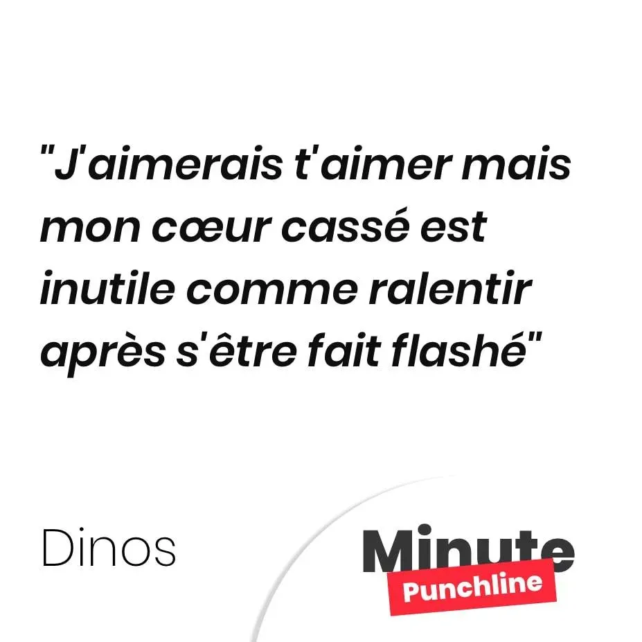 J’aimerais t’aimer mais mon cœur cassé est inutile comme ralentir après s’être fait flashé