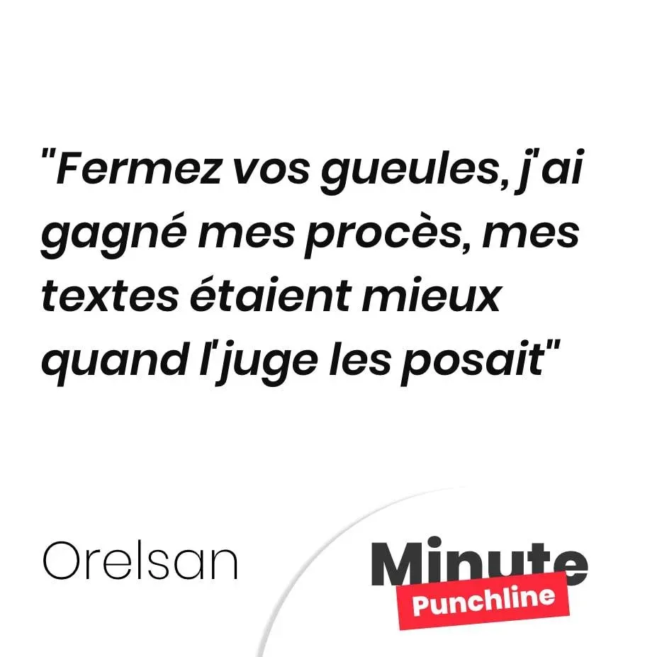 Fermez vos gueules, j’ai gagné mes procès, mes textes étaient mieux quand l’juge les posait