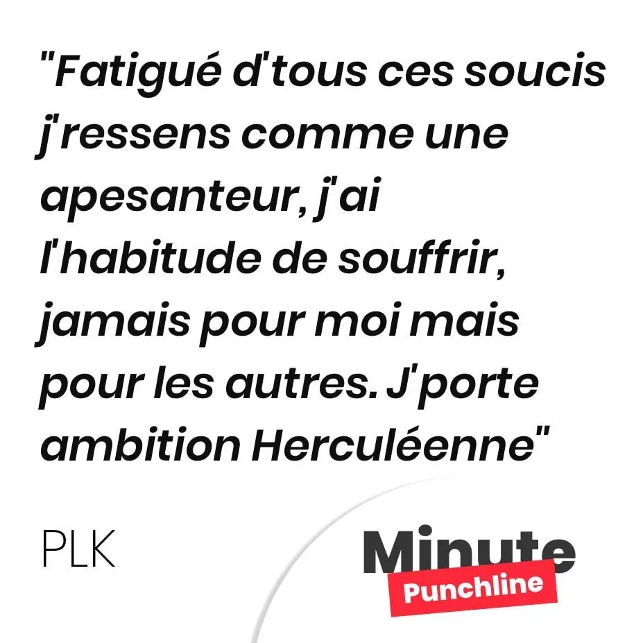 Fatigué d’tous ces soucis j’ressens comme une apesanteur, j’ai l’habitude de souffrir, jamais pour moi mais pour les autres. J’porte ambition Herculéenne