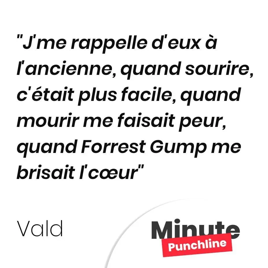 J’me rappelle d’eux à l’ancienne, quand sourire, c’était plus facile, quand mourir me faisait peur, quand Forrest Gump me brisait l’cœur
