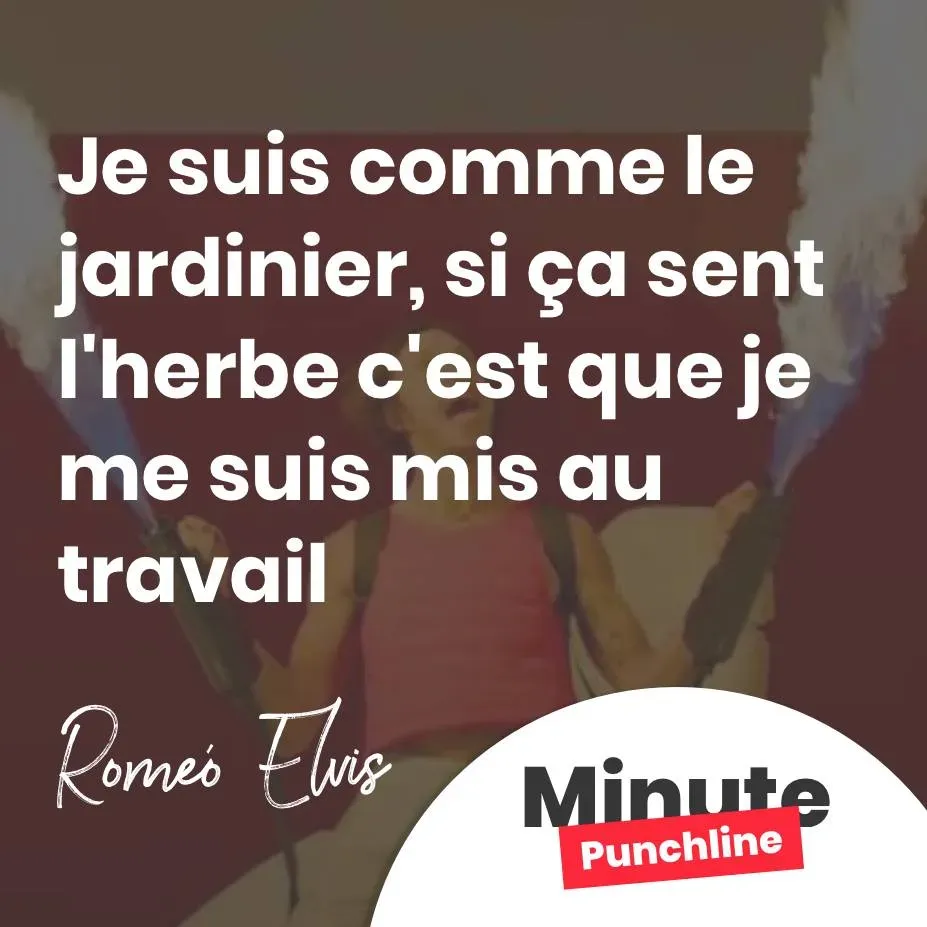 Je suis comme le jardinier, si ça sent l'herbe c'est que je me suis mis au travail